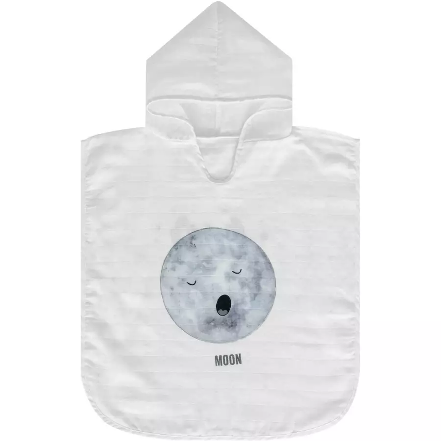 hibboux® Badeponcho Musselin Cosmic-Moon Multicolor