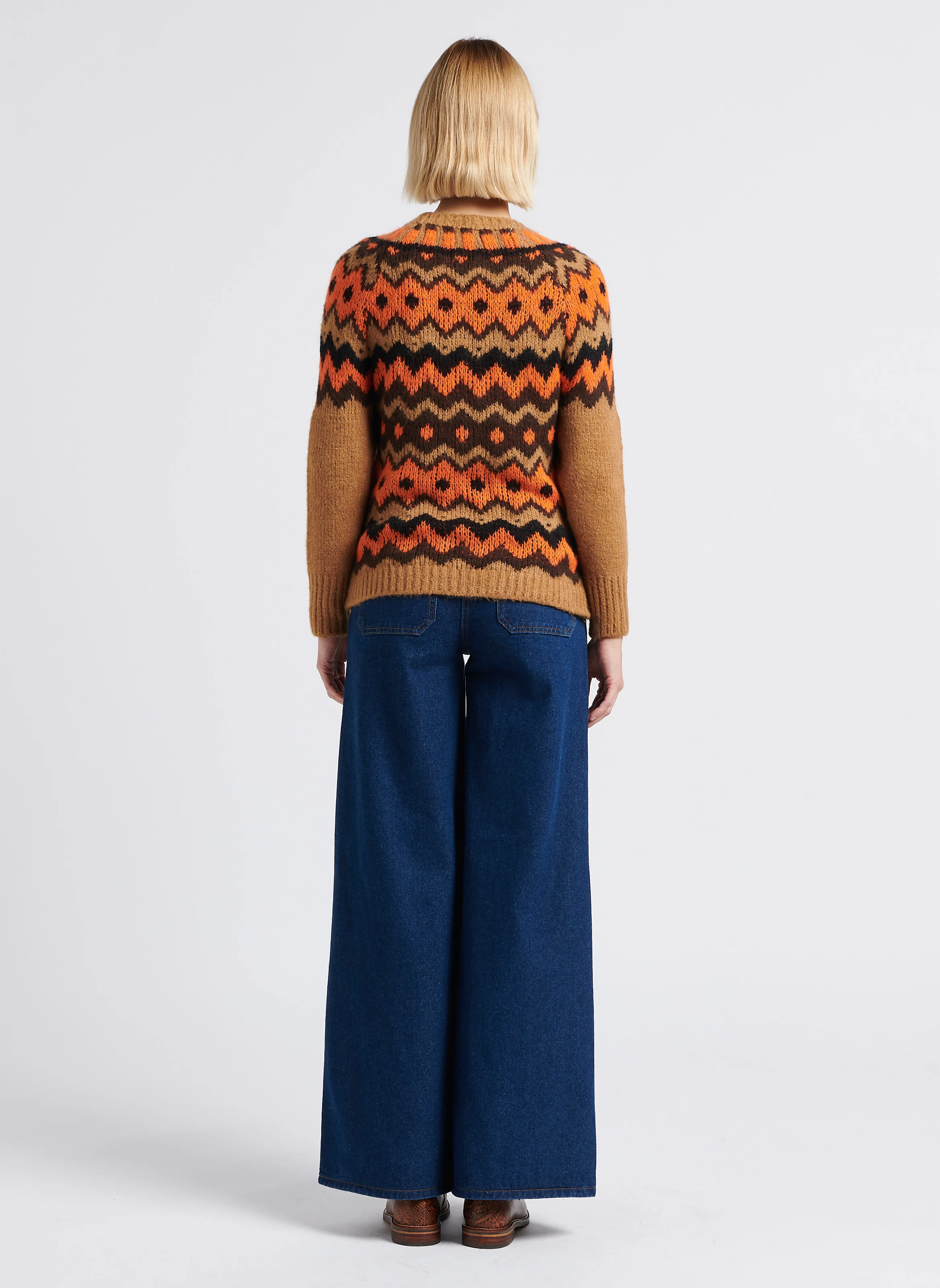 BARILOCHE - Pull encolure ronde droit | Orange