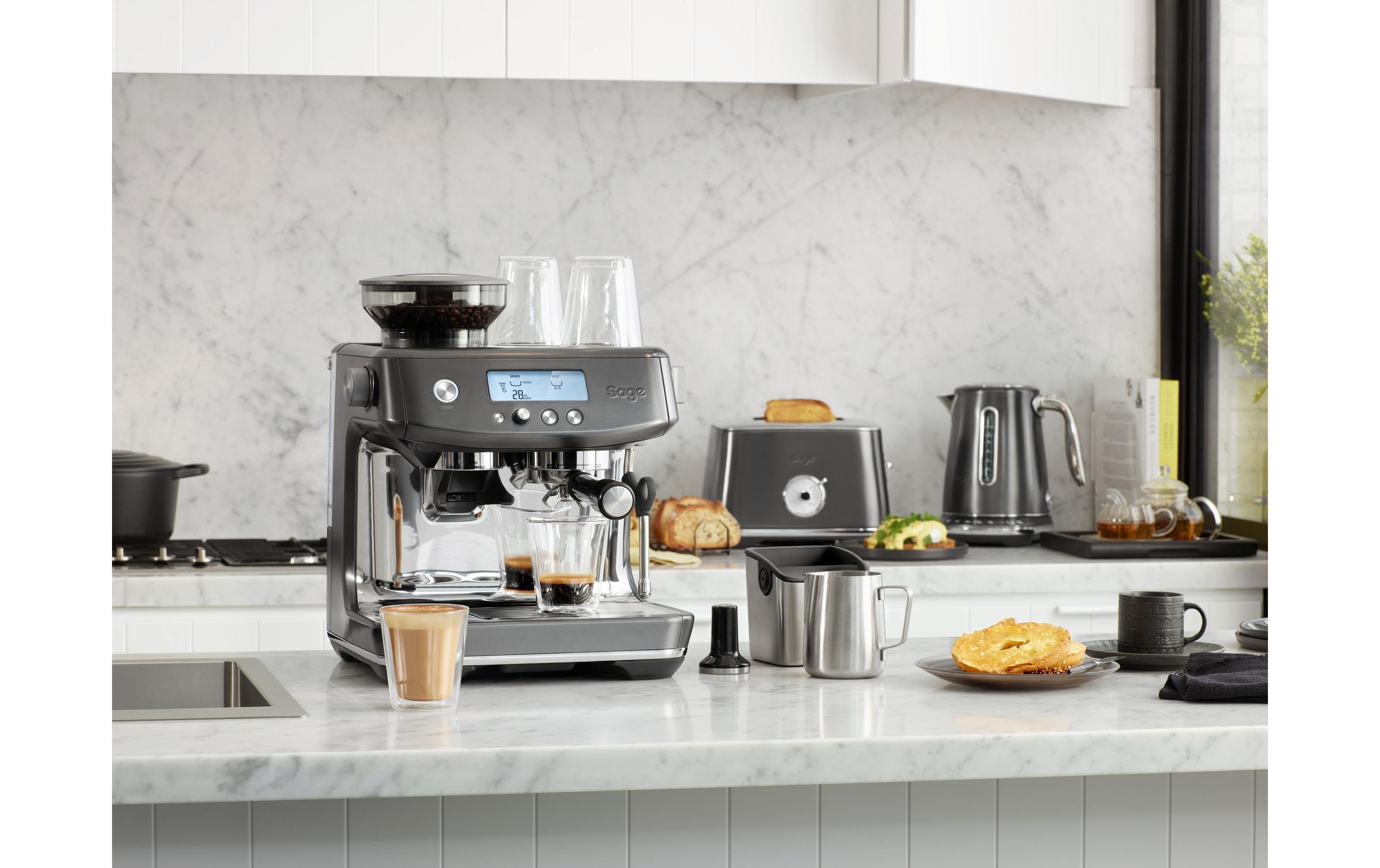 Siebträgermaschine Barista Pro Schwarz/Silber<br>Espressomaschine