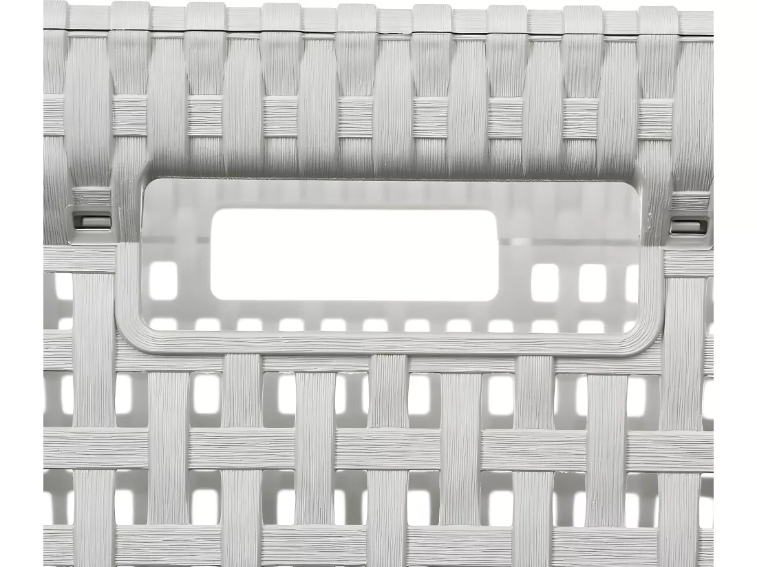Panier à Linge 45L Taupe 2 poignées intégrées L 59 x P 38.5 x H 26 cm