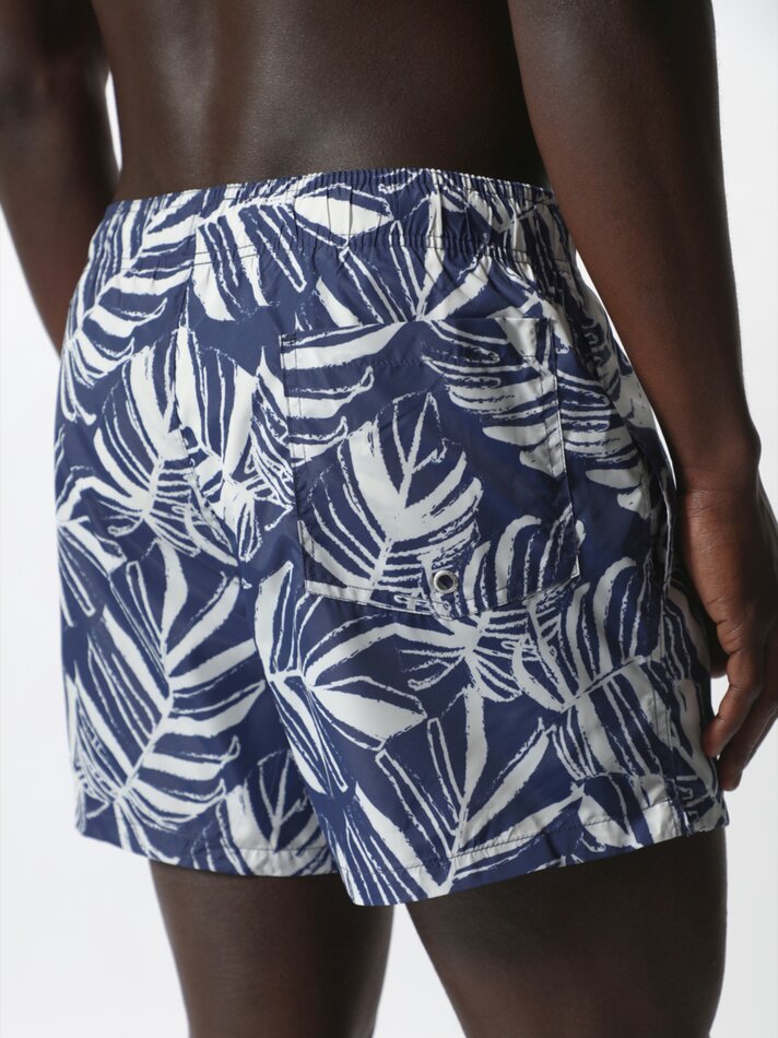 Maiô estampado - Azul-marinho