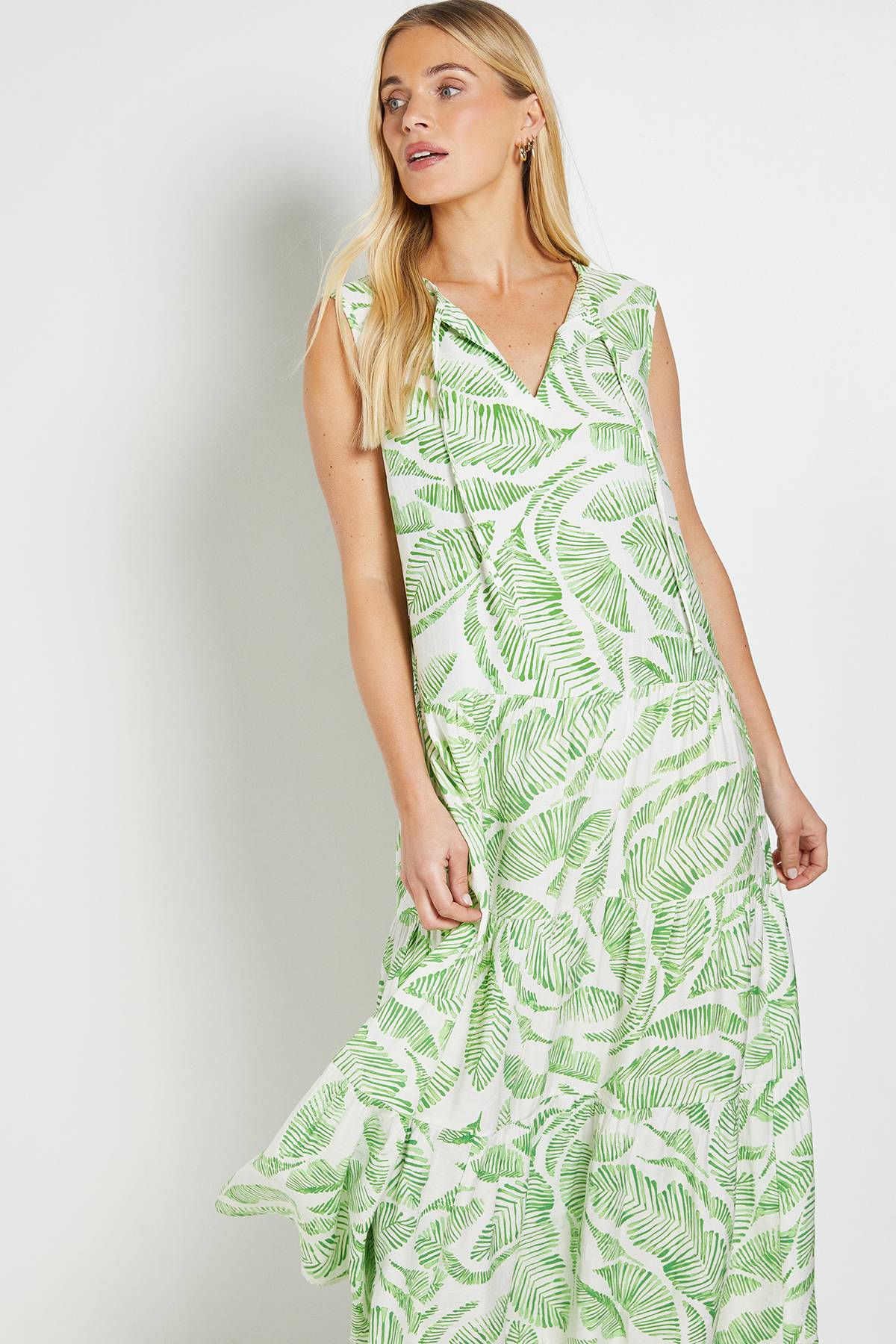 Wallis Robe Maxi Tropicale D'été Petite