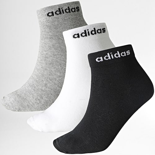 Lot De 3 Paires De Chaussettes Linear IC1306 Noir Blanc Gris Chiné