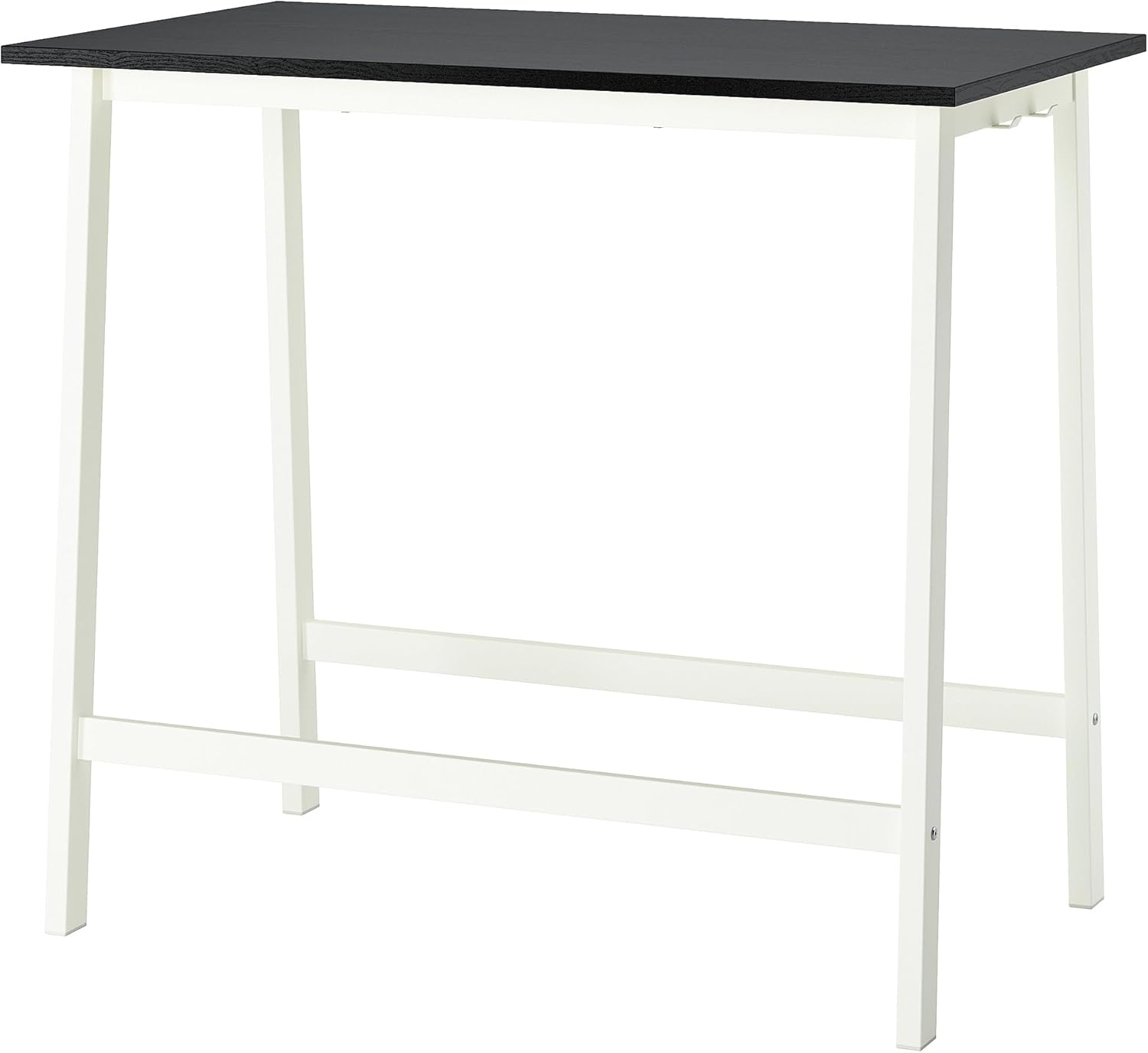 ProTuning MITTZON Konferenztisch, schwarz gebeiztes Eschenfurnier/Weiß, 120 x 68 x 105 cm