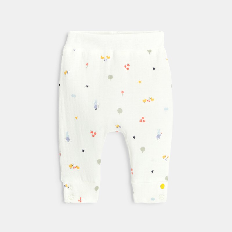 Pantalon confort bébé en maille tubique bio beige Absorba Beige