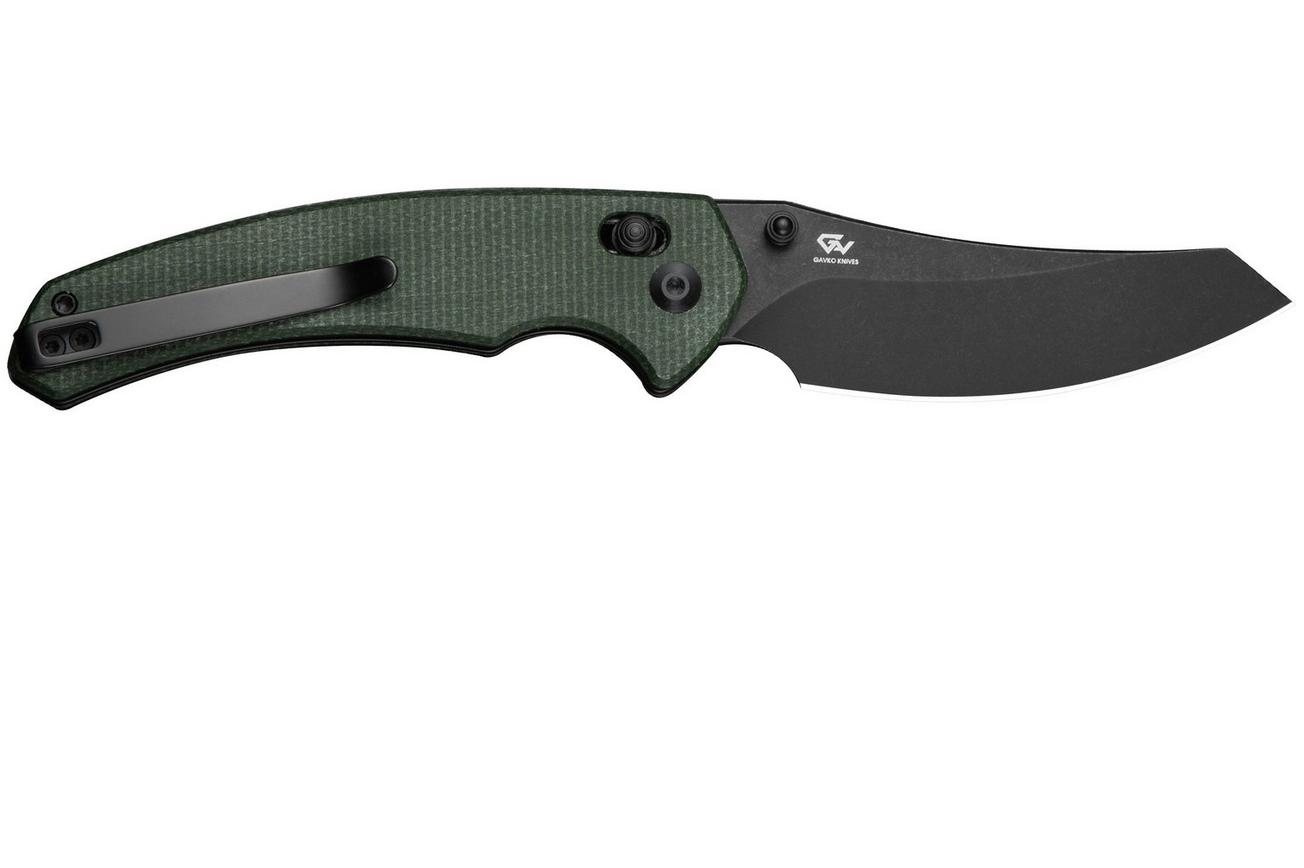 Civivi Sixgill C24050-3 Black Stonewashed Green Canvas Micarta, zakmes, Gavko design