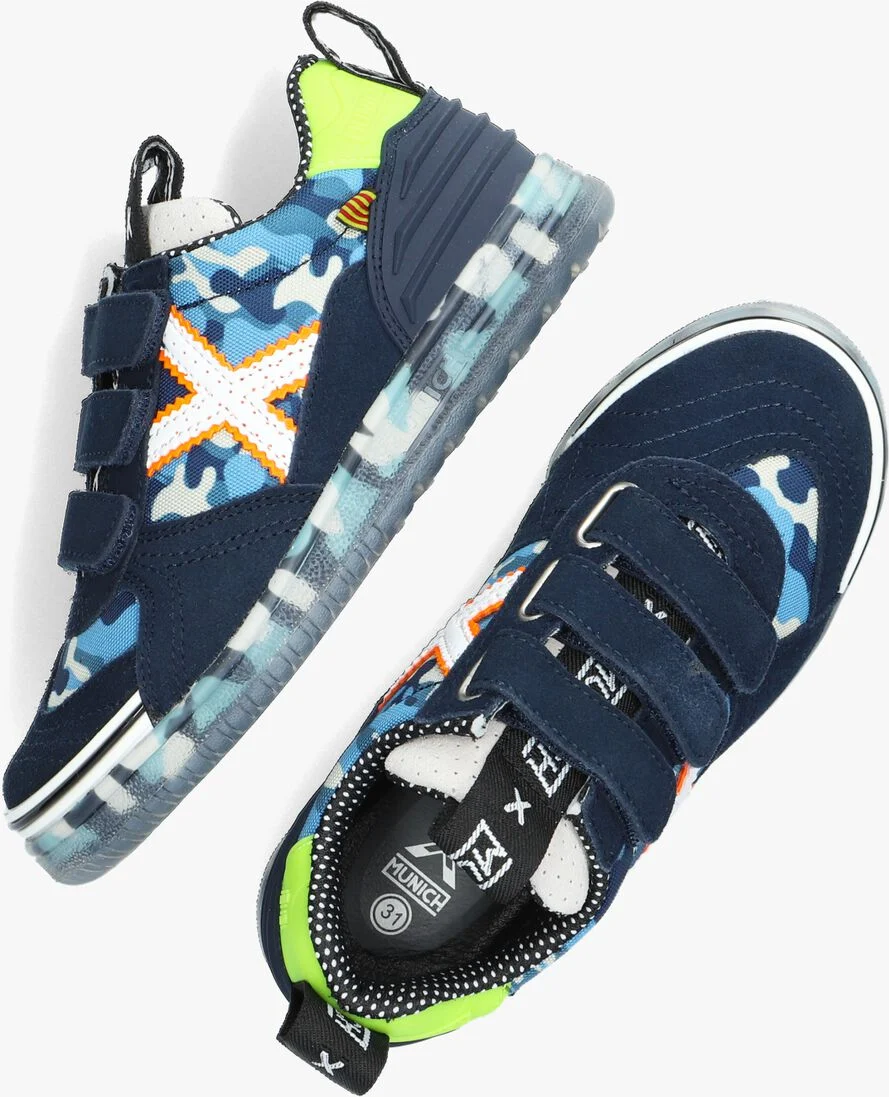 MUNICH blauwe munich lage sneakers g3 velcro