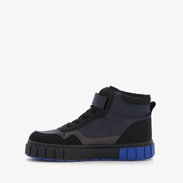 Blue Box hoge jongens sneakers zwart/blauw