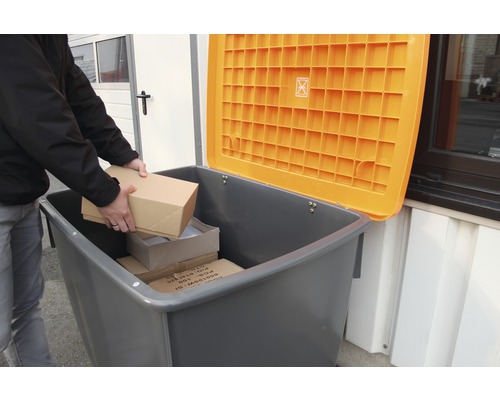 Craemer strooibak, zwart, 210 L