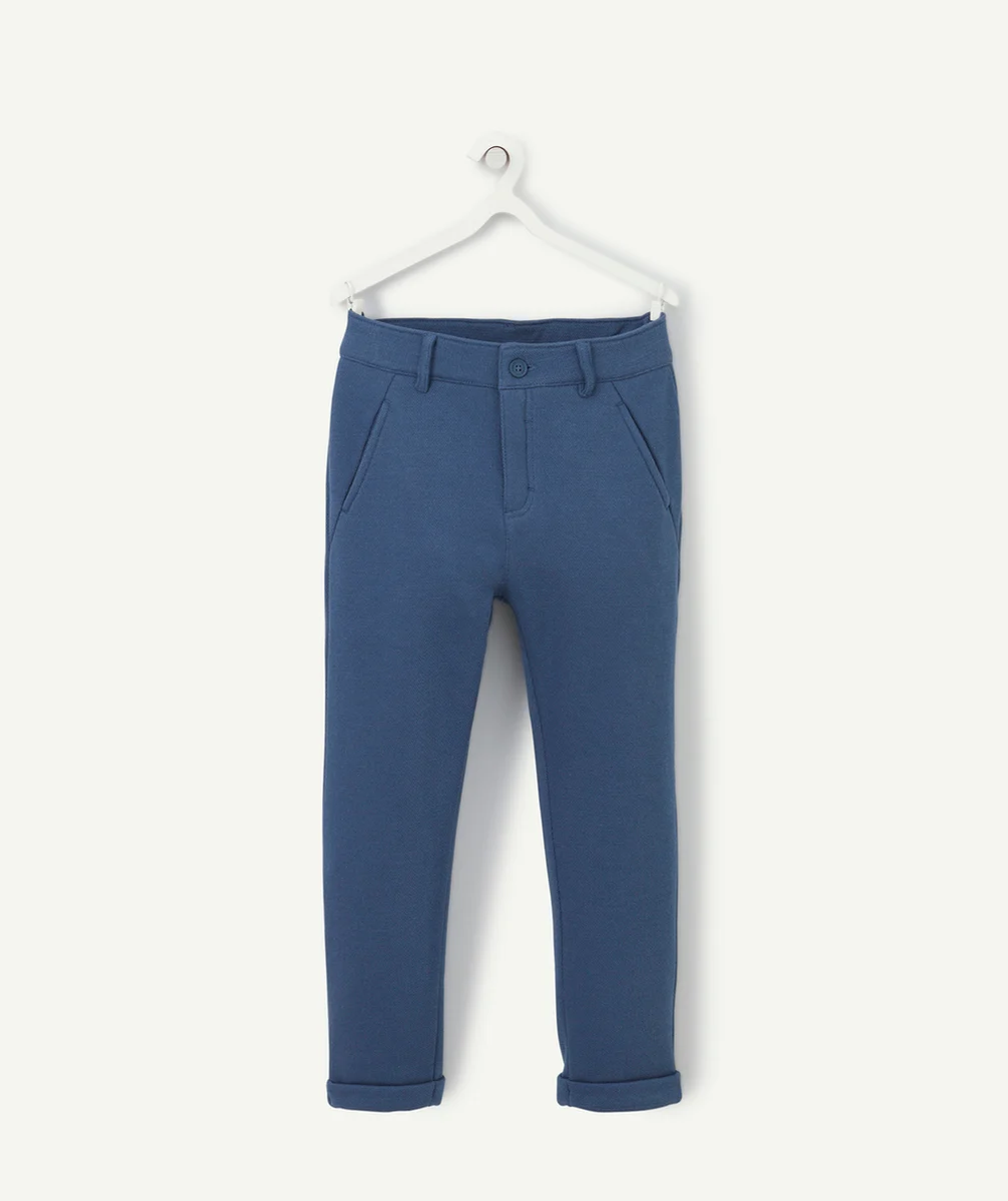 PANTALON BLEU RELAX GARÇON EN FIBRES RECYCLÉES