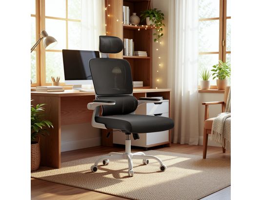 RATTANTREE - Fauteuil de bureau Chaise d’ordinateur pivotante blanche