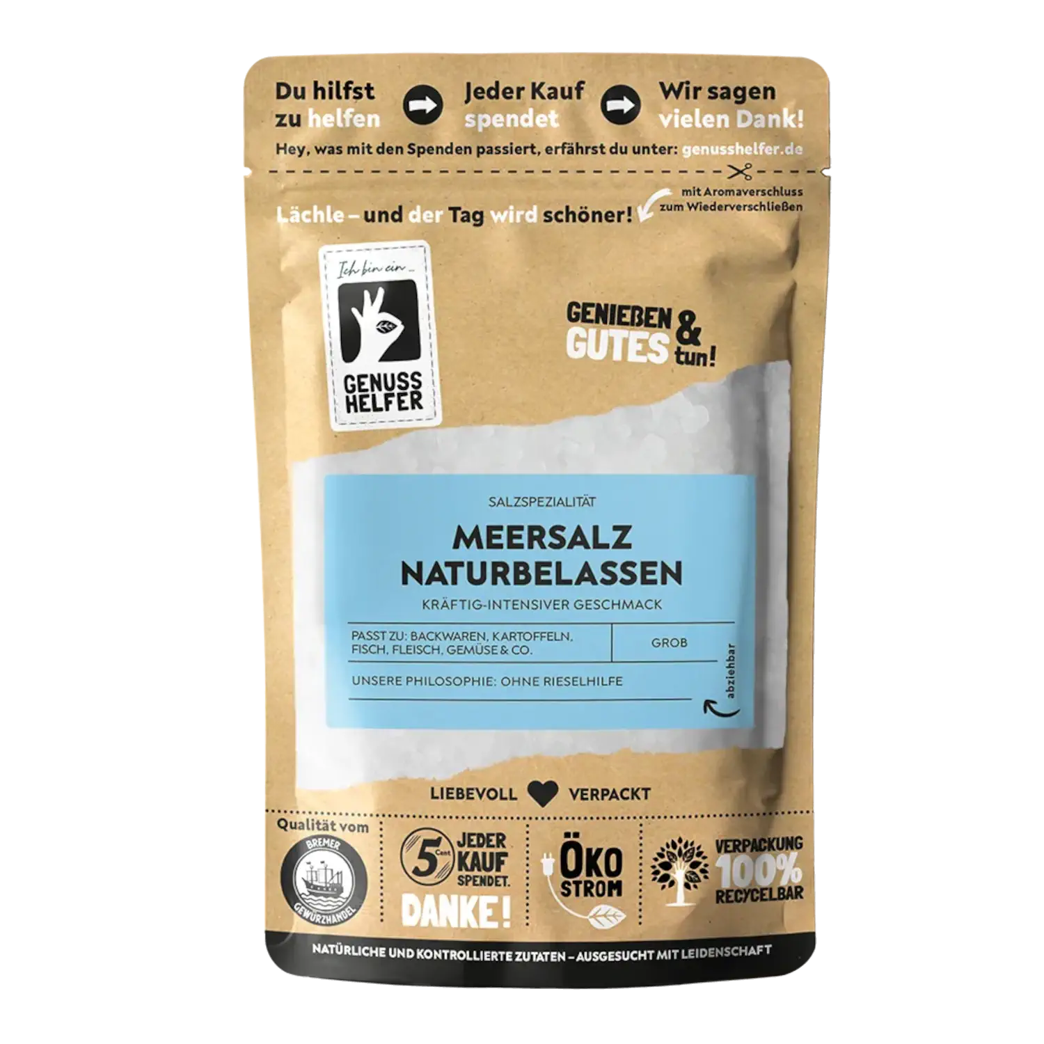 Meersalz naturbelassen, grob, 3er Pack