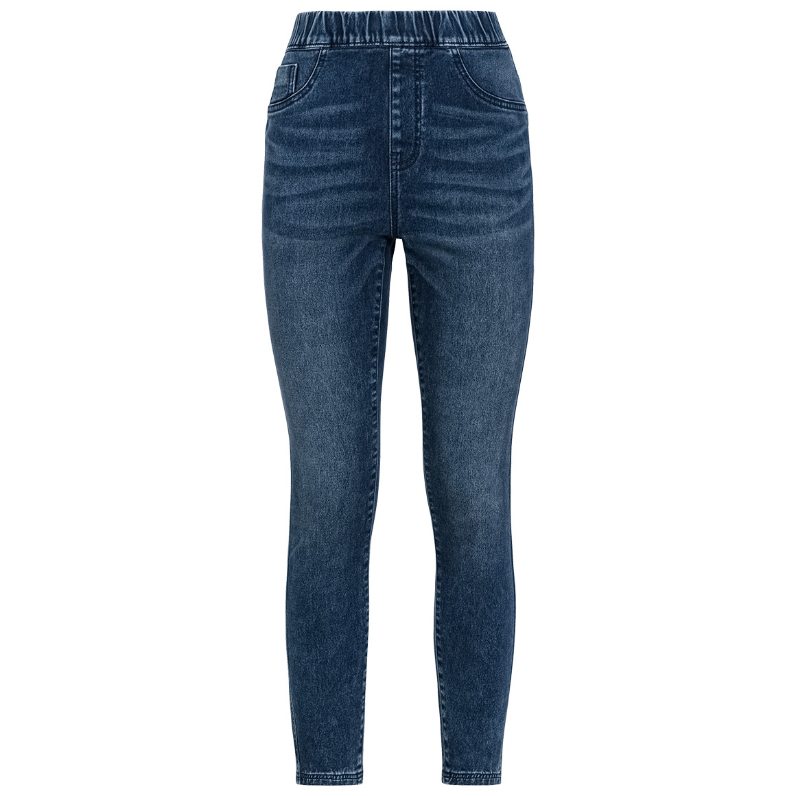 Damen Jeggings mit Elastikbund blau