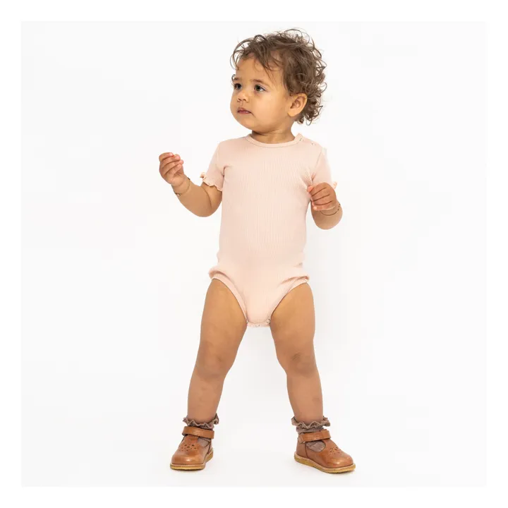 Minimalisma Body Manches Courtes à Volants Buddy | Rose pâle