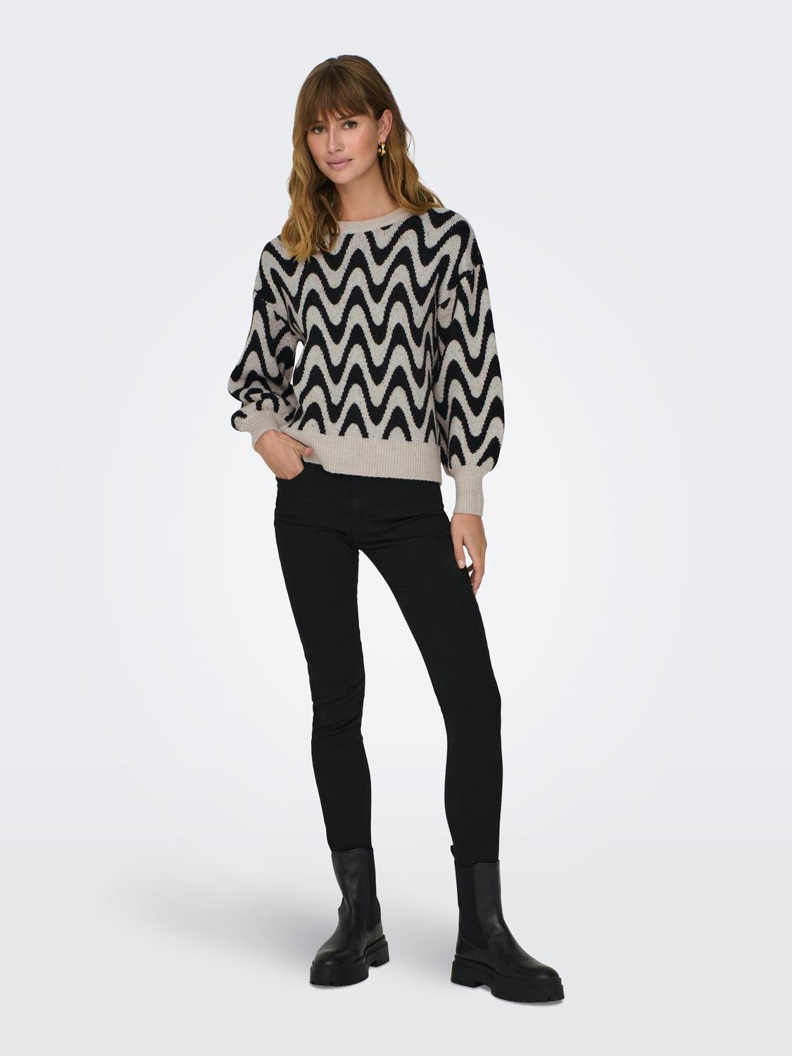 ONLGEORGINA Strickpullover Oatmeal