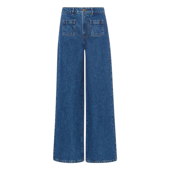 Alma Deia Jean Flare en Coton Bio | Denim brut