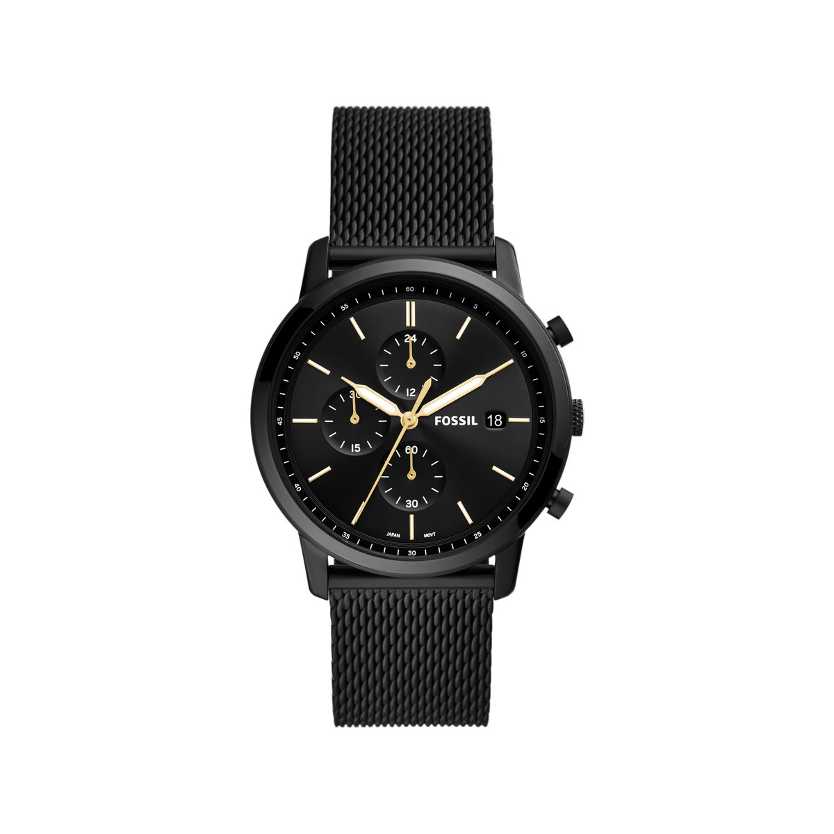 Montre FOSSIL Minimalist homme chronographe acier noir