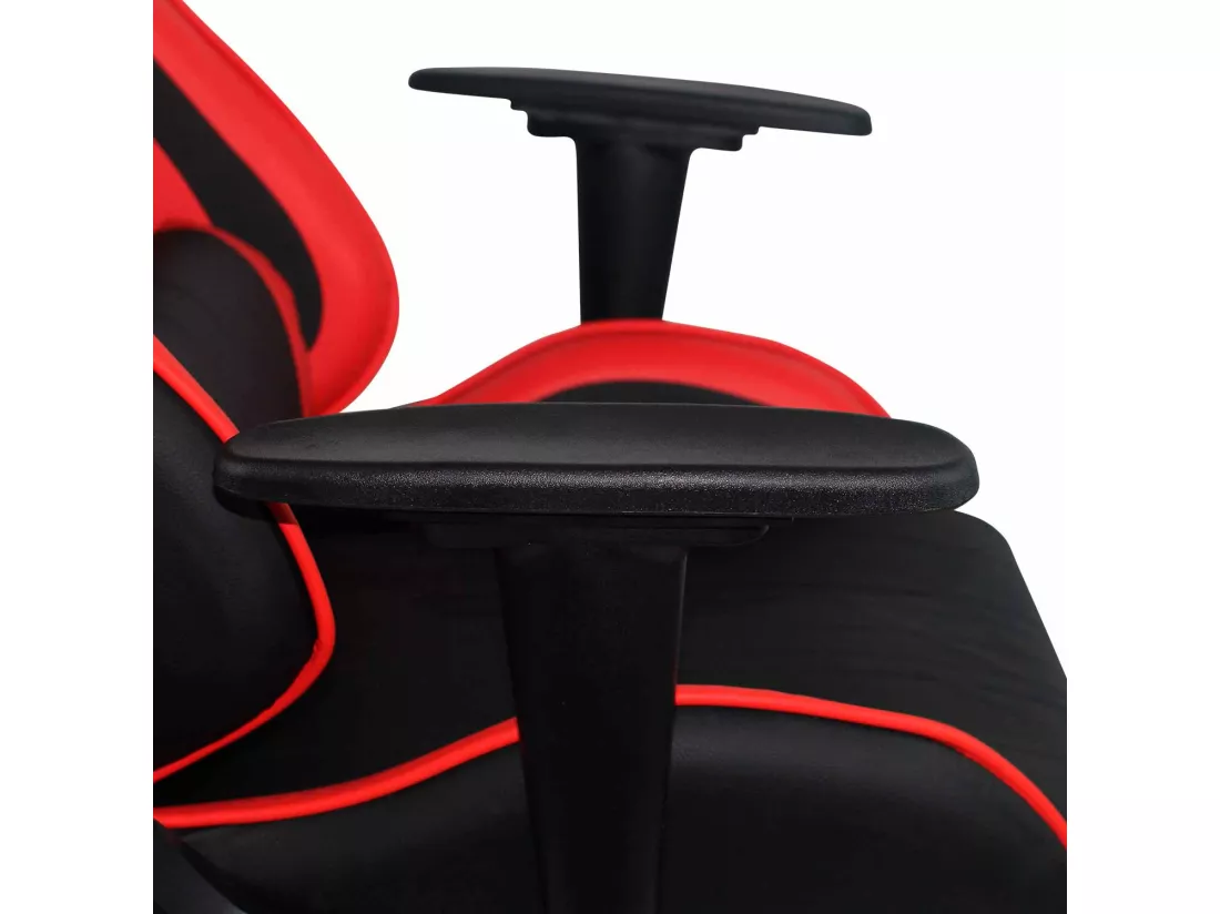 Chaise de jeu Titan 71x70,5x136cm noir/rouge Thinia Home
