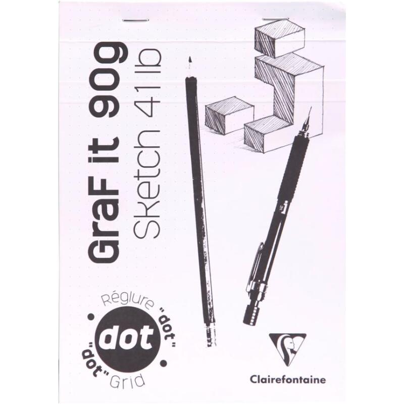 GraF'it dot bloc agrafé 80F A5 90g - Aléatoire