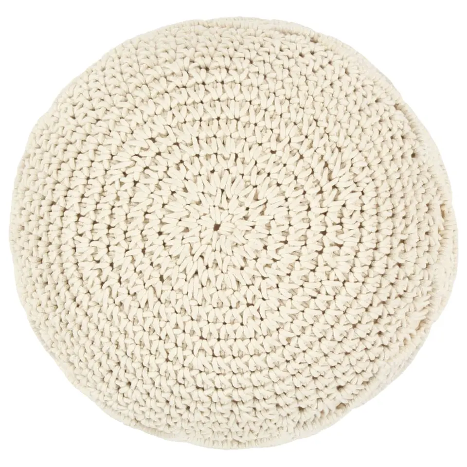vidaXL - Poef - Beige - Katoen