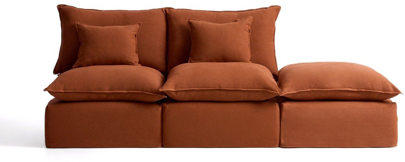 Kave Home   Anarela 2-Zitsbank + Hocker