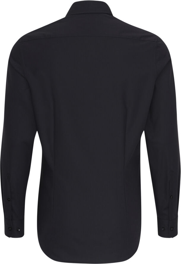 Seidensticker Business Shirt Slim Long sleeve Kent-Collar Uni Black