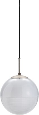 House Doctor - Pendel Lampe - Halda - Hvid Og Brun - Ø 30 CM