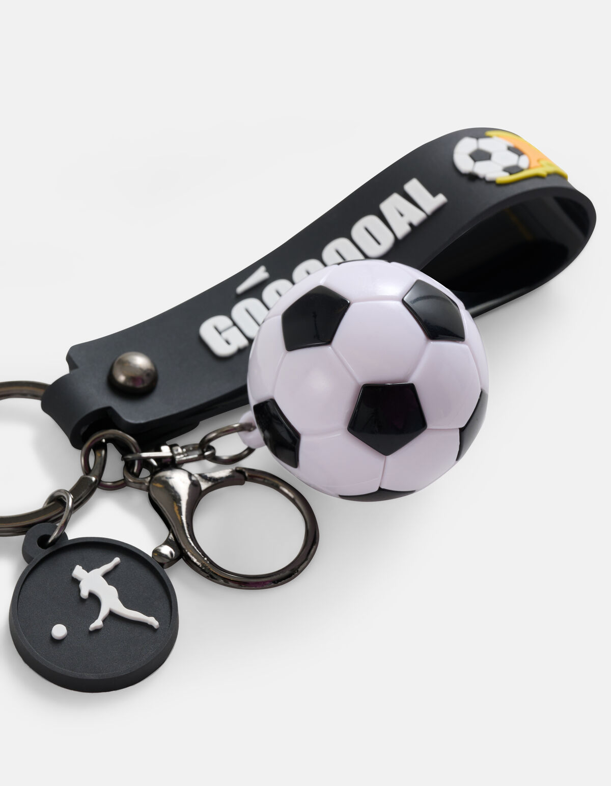 Voetbal Sleutelhanger Zwart