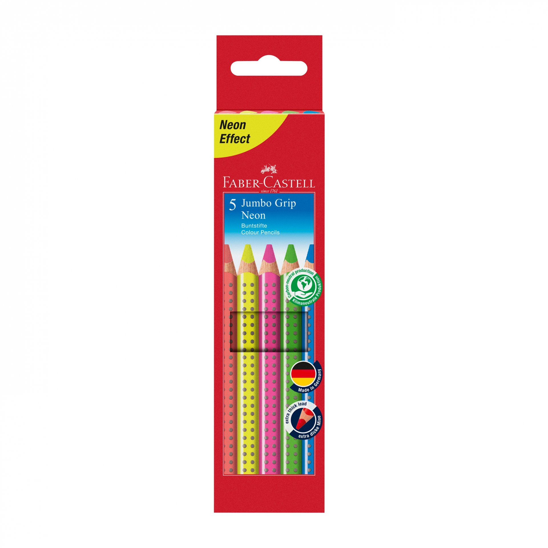 Faber-Castell Farbstift Jumbo Grip Neon Set