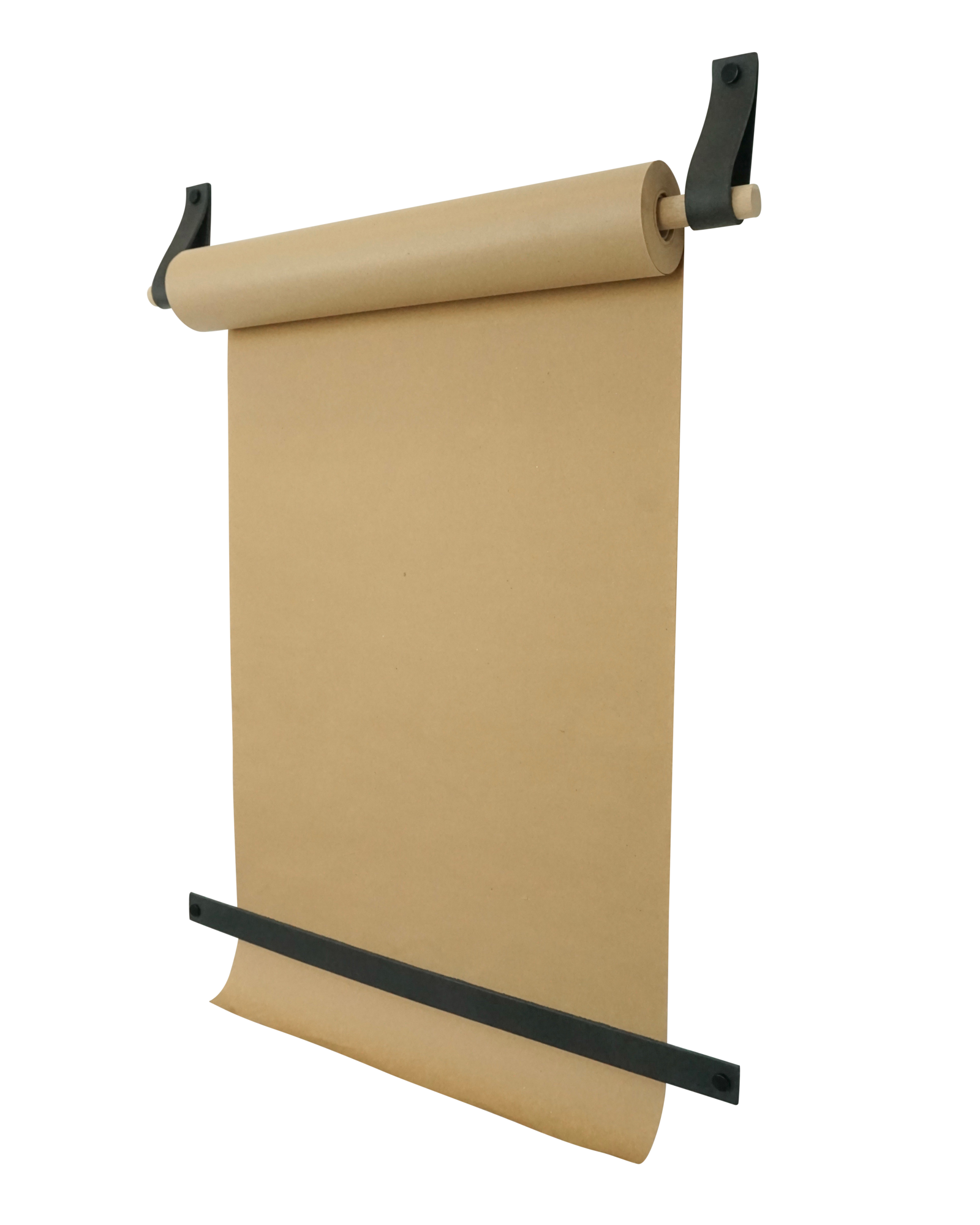 Bruine tekenrol aan 2 leren lussen Tekenrol - Vintage black