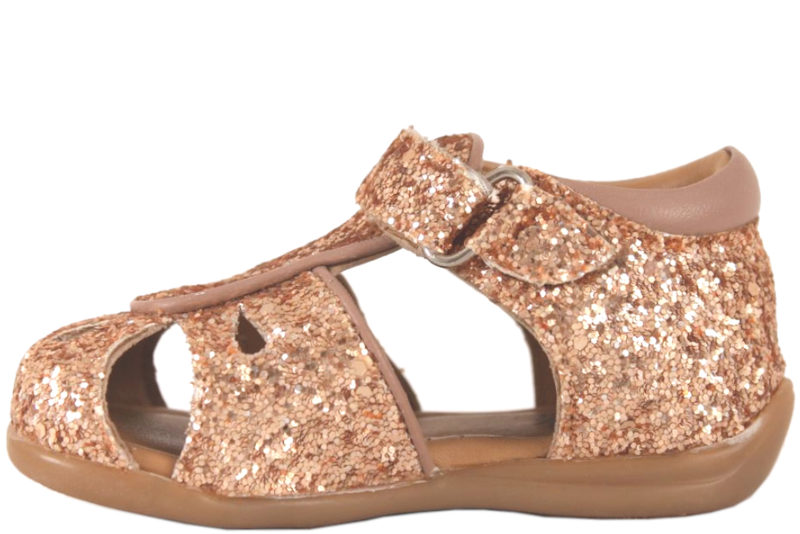 PETIT SOFIE SCHNOOR ROSEGOLD SANDAL MED GLIMMER