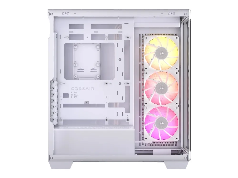 CORSAIR iCUE LINK 3500X RGB - Mid tower - udvidet ATX - sidepanel med vindue (hærdet glas) - ingen strømforsyning (ATX) - hvid - USB/Lyd