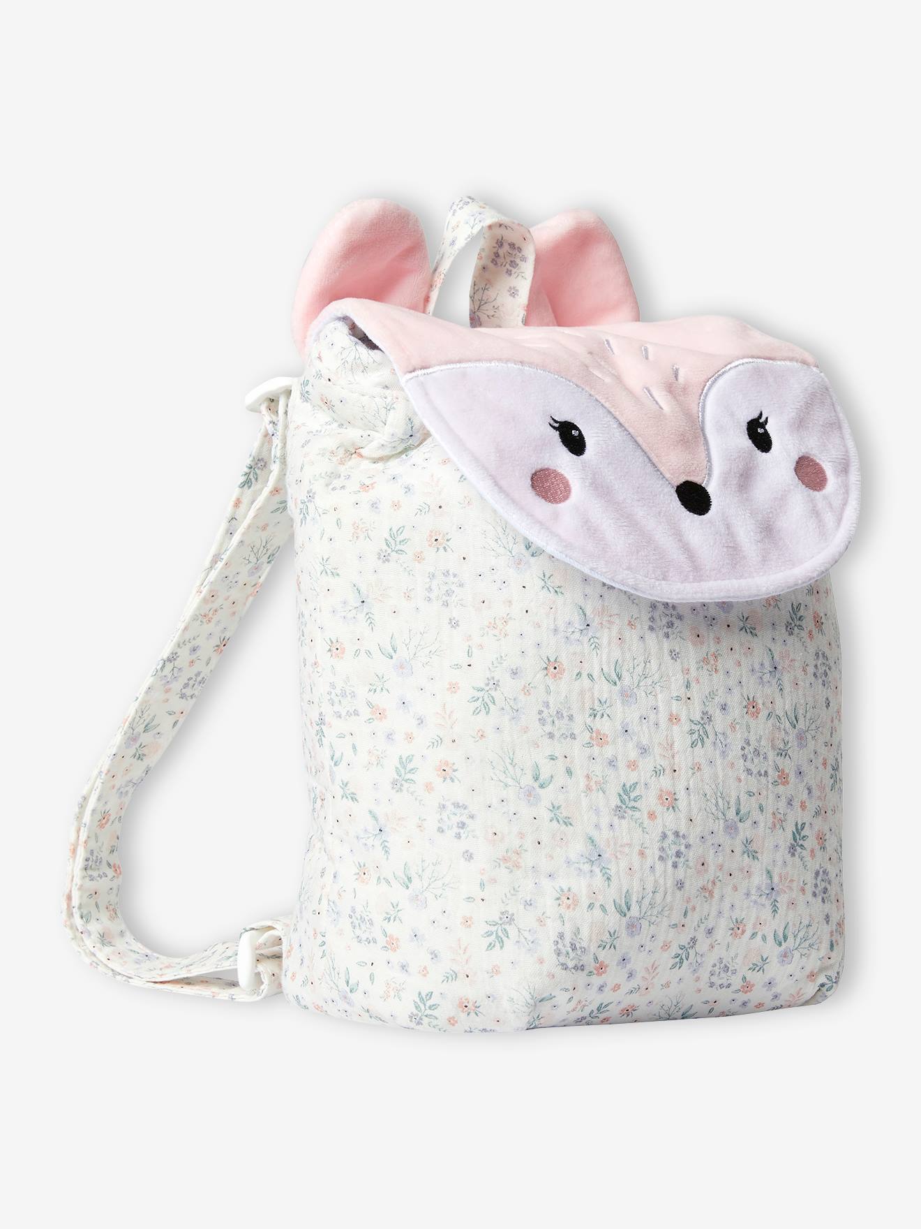 Bolsa personalizada com estampa de gato para meninas, rosa claro