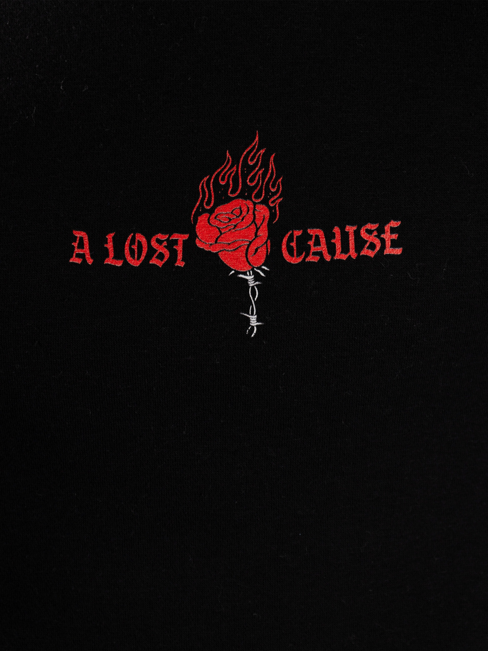 A Lost Cause Burning Rose Hoodie black