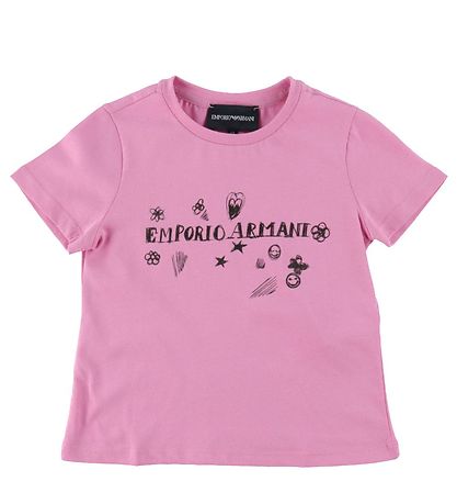 Emporio Armani T-shirts - 2-pak - Navy/Flamingo