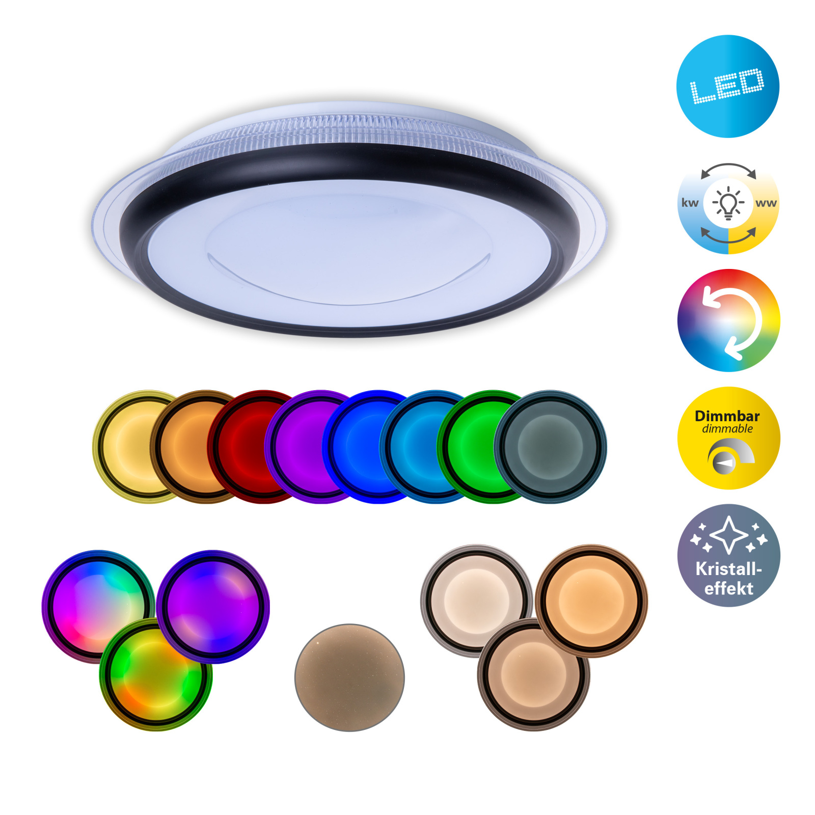 LED-Deckenleuchte - weiß - Ø 45 cm