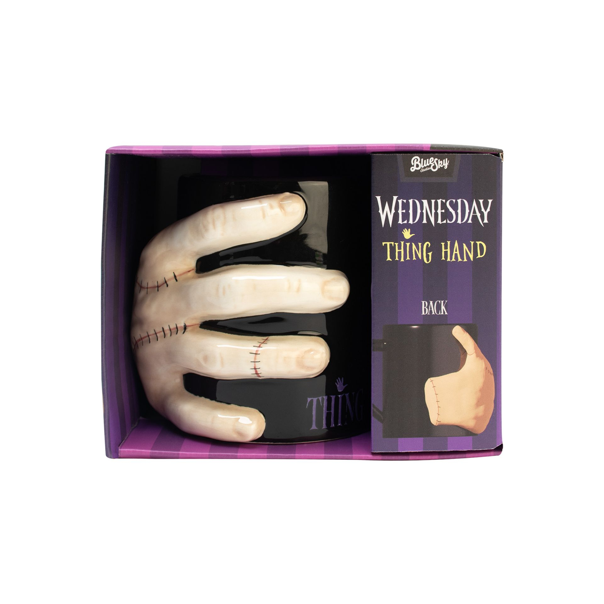 Thumbs Up! – (330ml) Wednesday 3D Keramik Halloween Tasse Geschenk Tee Cup (5056563717775) Lizenziert – Eiskaltes Händchen