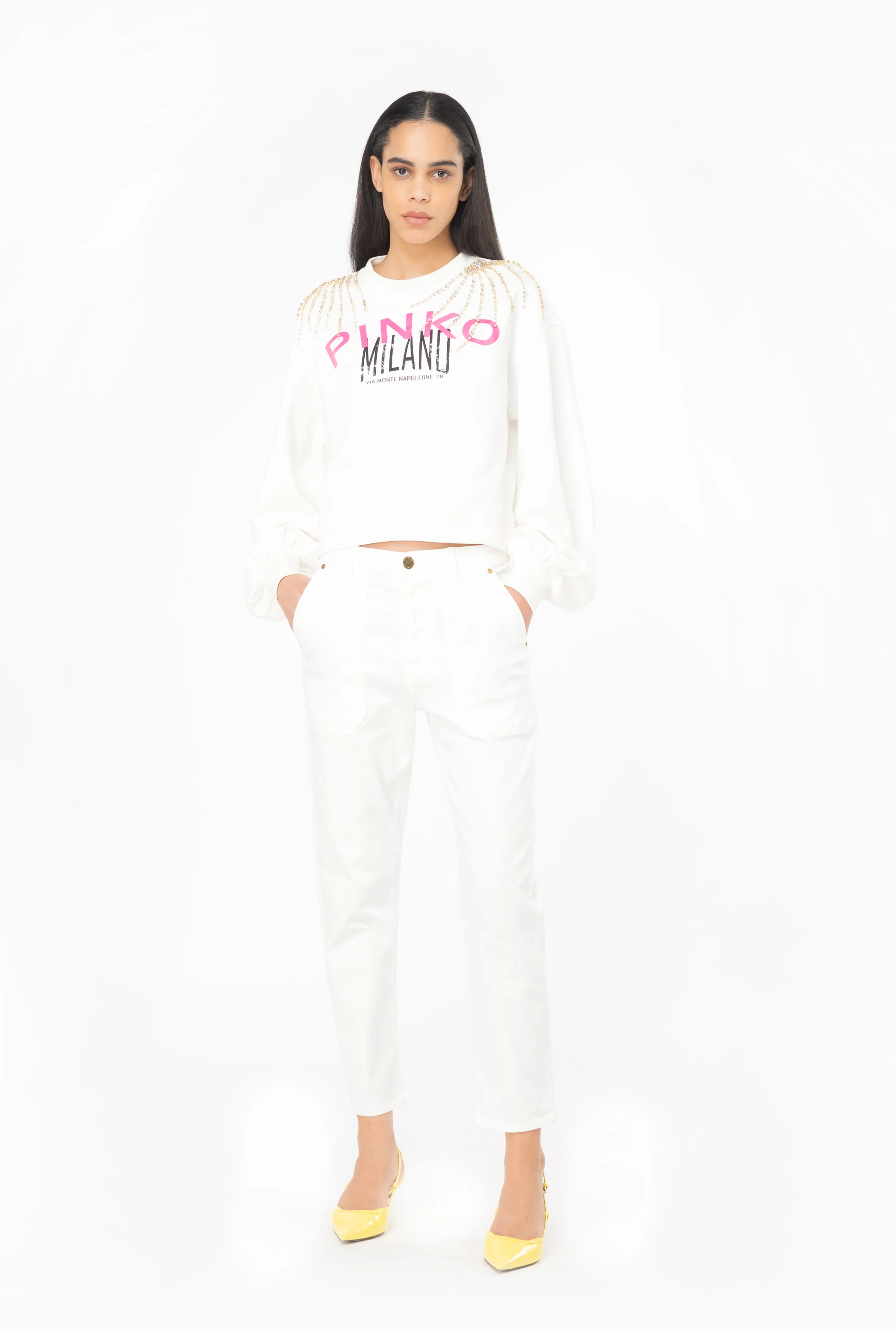 Sweat-shirt pinko cities | Blanc