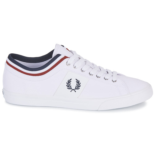 Fred Perry - UNDERSPIN TIPPED CUFF TWILL - Blanc / Marine