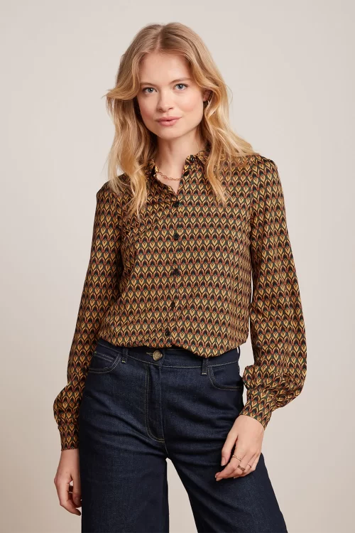 King Louie Maisie Dandy blouse in zwart