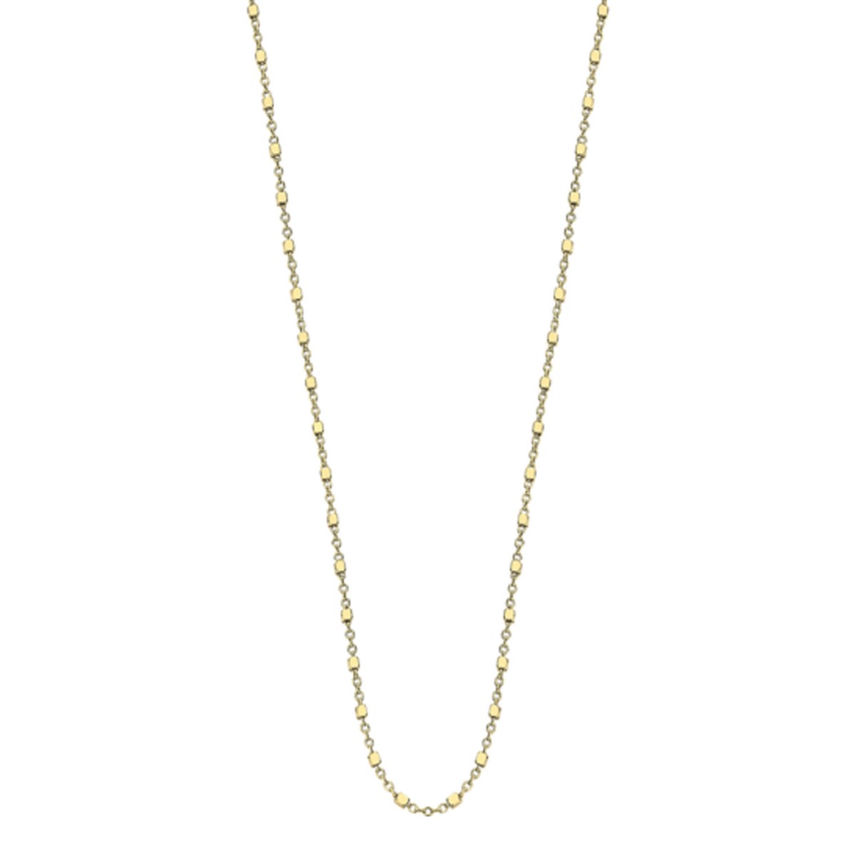 Collier Lotus en argent doré petits cubes
