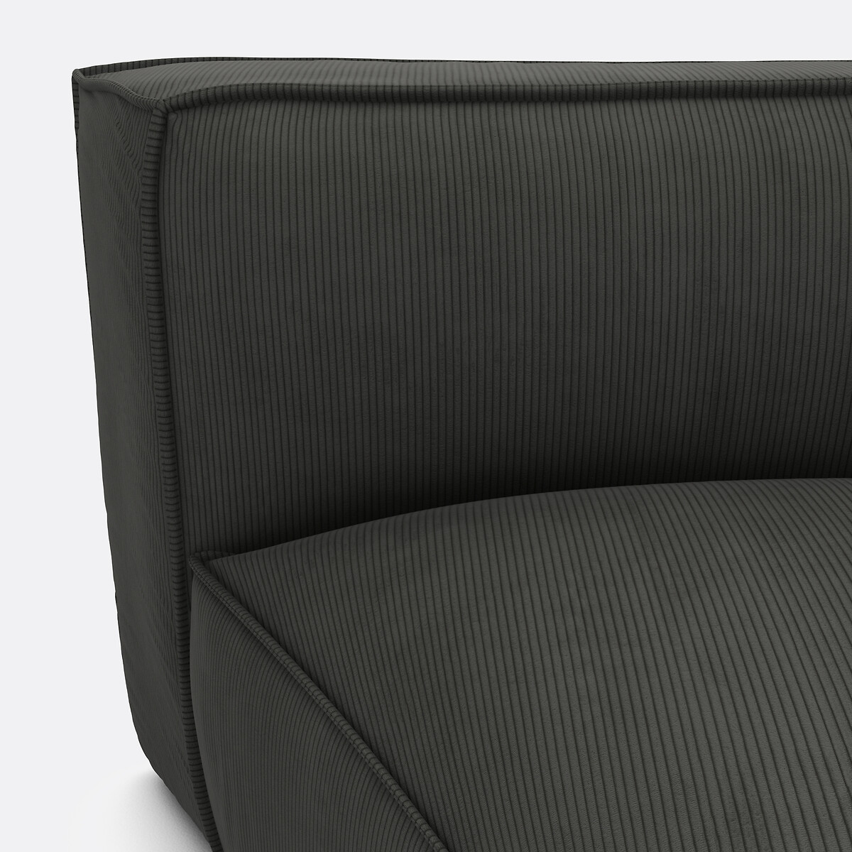 LA REDOUTE INTERIEURS<br>Canto modular aberto, veludo cotelê Seven