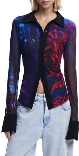 Desigual - Blouse - Gemengde Kleuren - Klassieke Blouse - Lange Mouwen