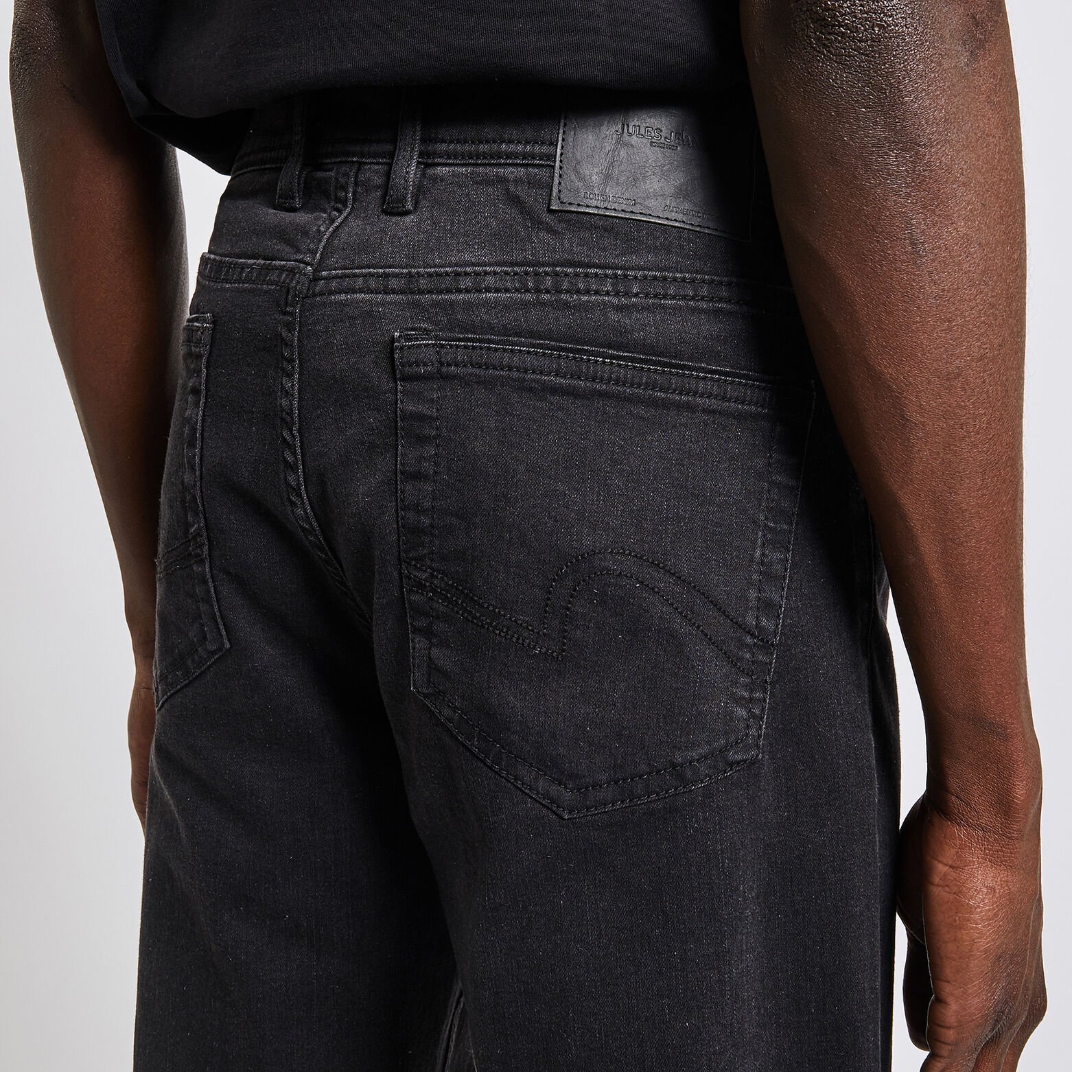 Jean regular en coton et polyester recyclés waterl Noir