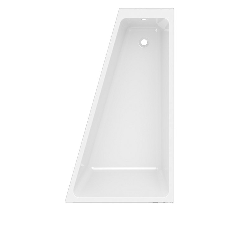 Baignoire asymétrique droite 160x90 cm Teesta blanc