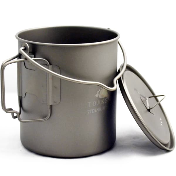 Popote randonnée TOAKS TITANIUM 750ML POT WITH BAIL HANDLE