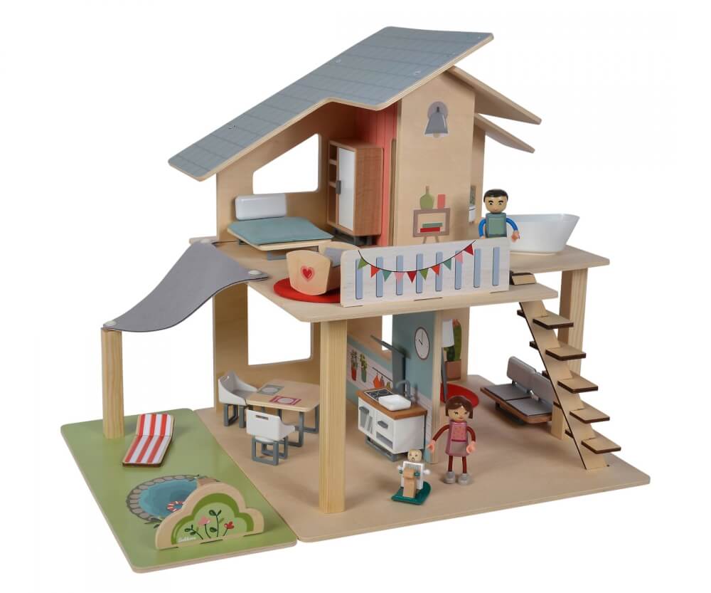 Puppenhaus mit Möbeln