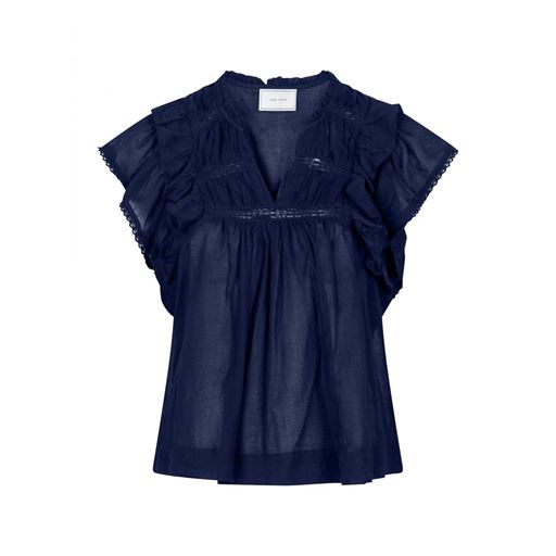 Neo Noir Jayla S Voile Bluse, Navy, 38