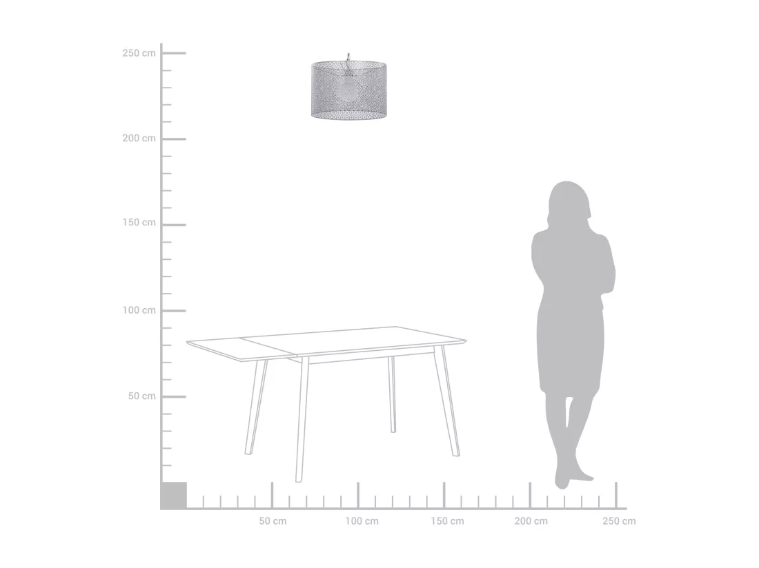 Lampe suspension MEZEN Métal Gris