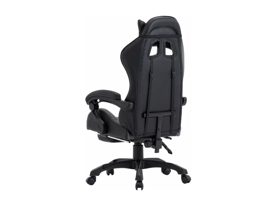 Chaise fauteuil siège pivotante cuir grise 64 x 65 x 119 cm 02_0024219